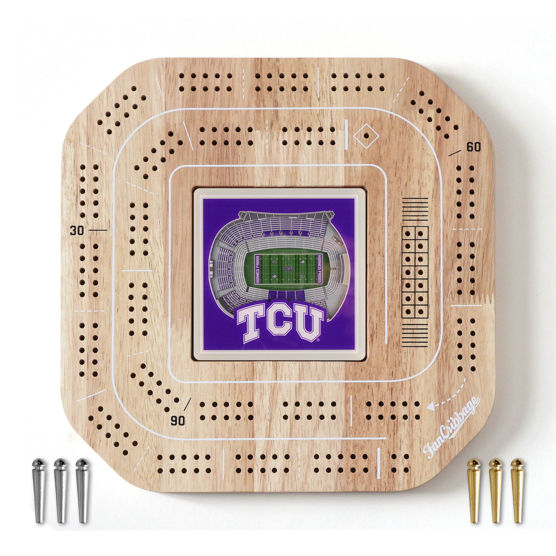 NCAA TCU Horned Frogs StadiumView Cribbage