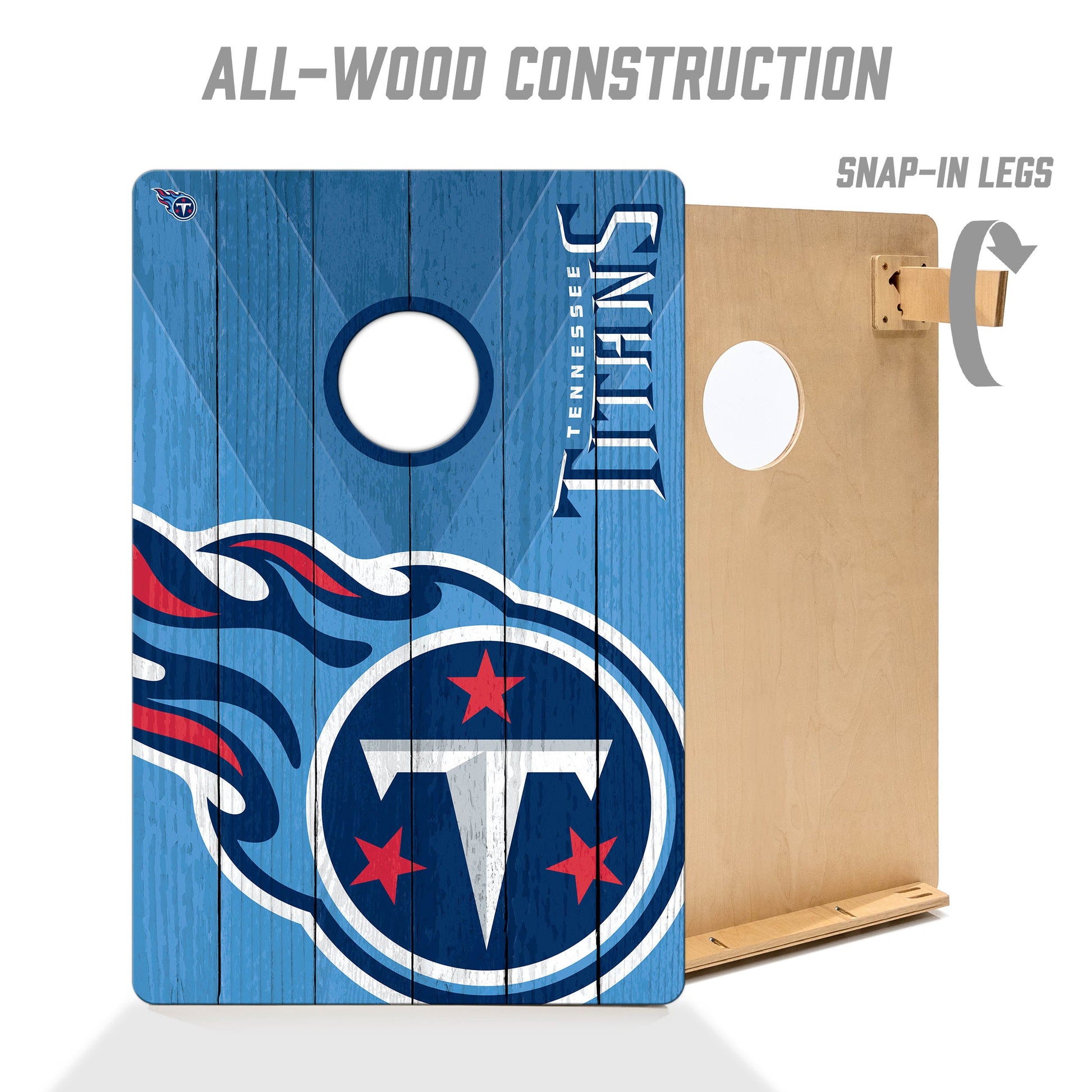 NFL Tennessee Titans 2' X 3' All-Wood Cornhole Set - Alt 2
