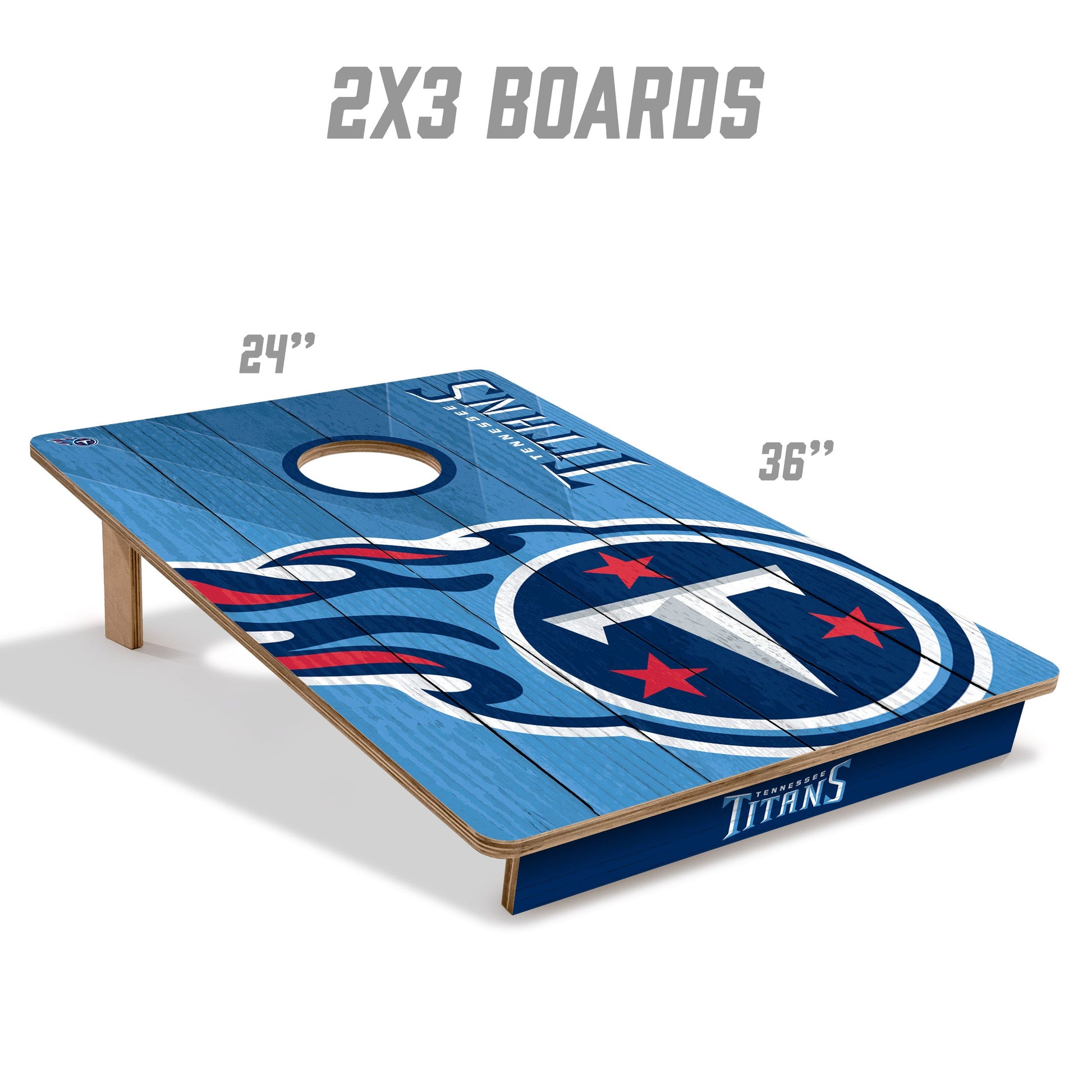 NFL Tennessee Titans 2' X 3' All-Wood Cornhole Set - Alt 4