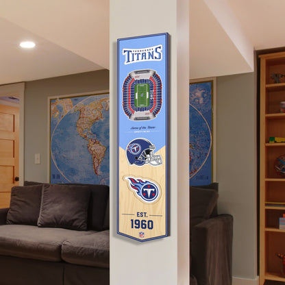 NFL Tennessee Titans 3D Stadium Banner 8' X 32'