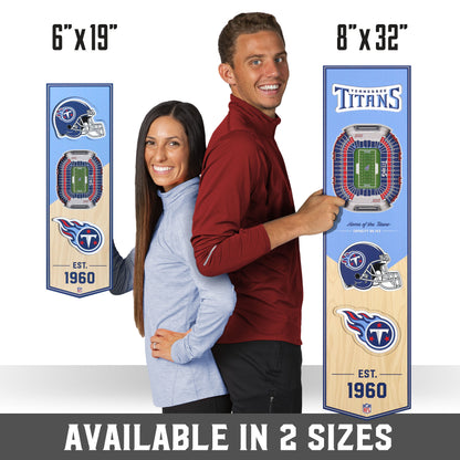 NFL Tennessee Titans 3D Stadium Banner 8' X 32'