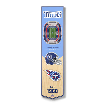 NFL Tennessee Titans 3D Stadium Banner 8' X 32'