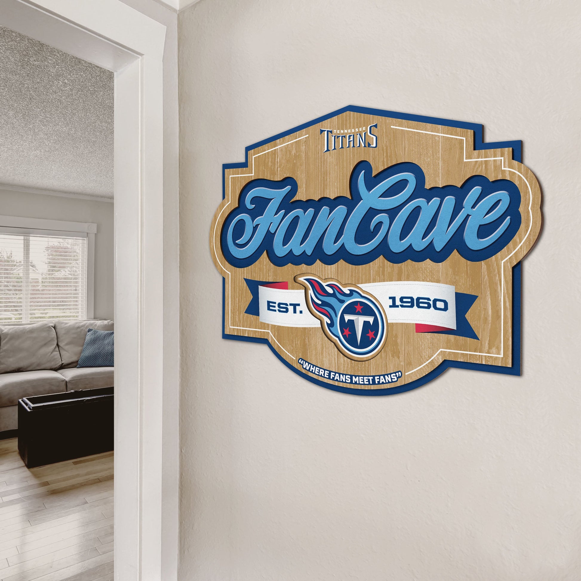 Tennessee Titans Fan Cave Wall Art Alt 2