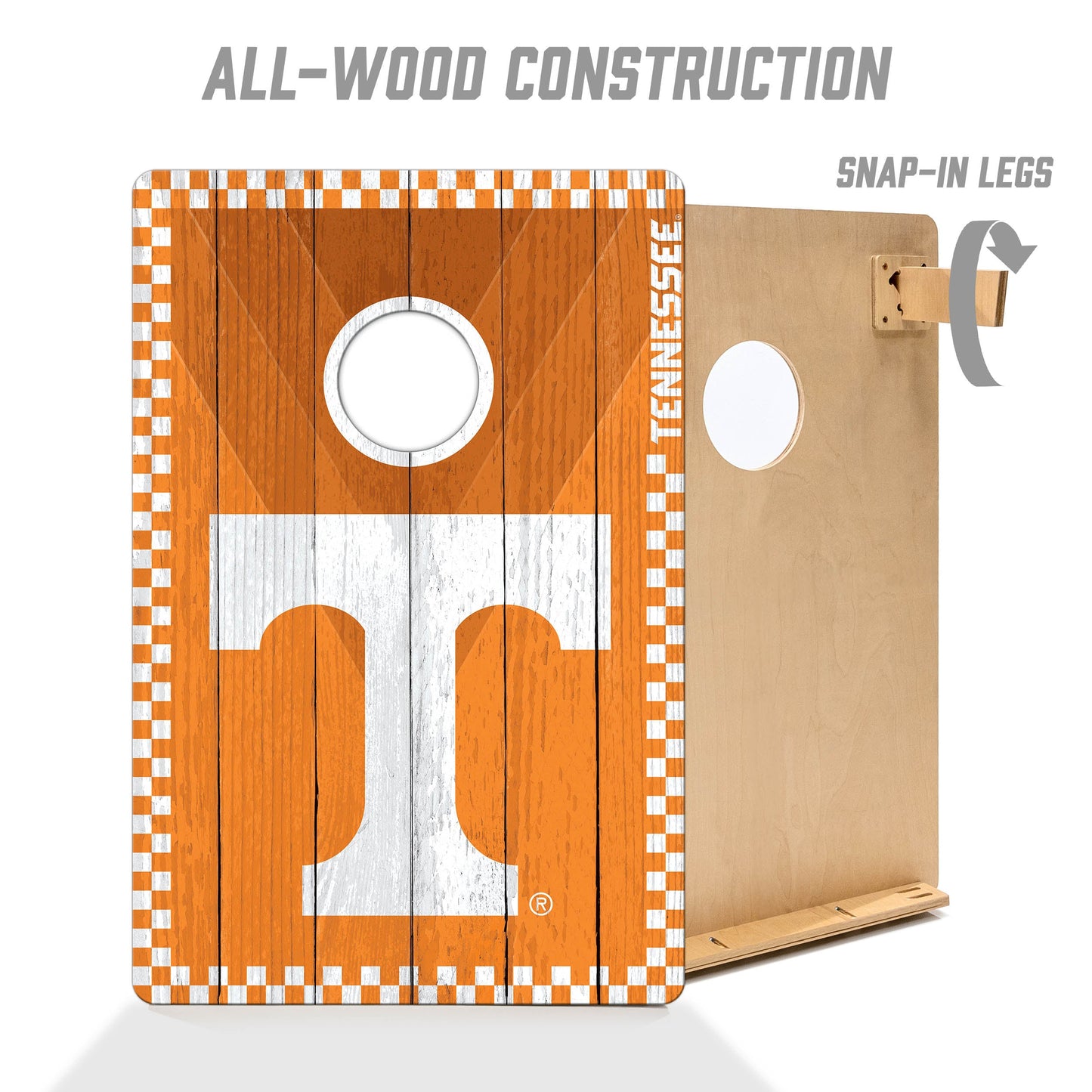 NCAA Tennessee Volunteers 2' X 3' All-Wood Cornhole Set - Alt 2