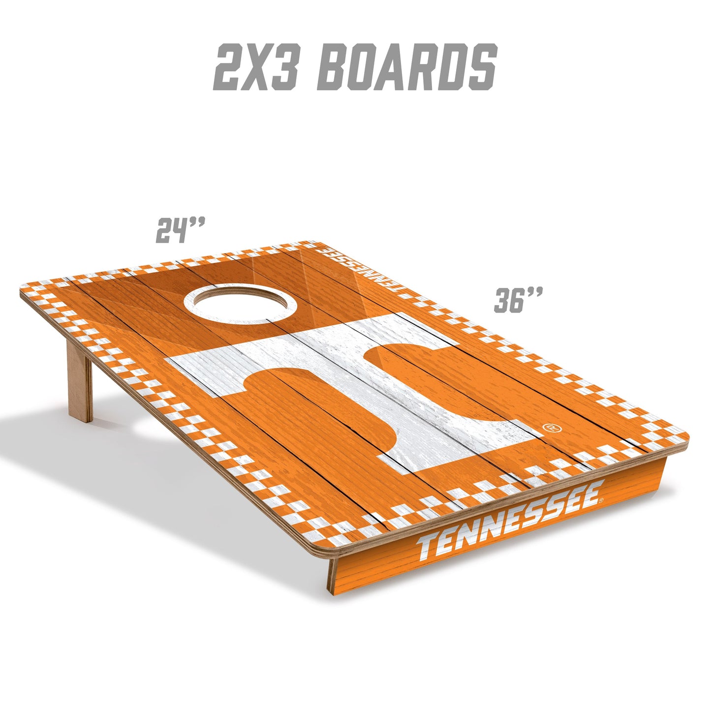 NCAA Tennessee Volunteers 2' X 3' All-Wood Cornhole Set - Alt 4