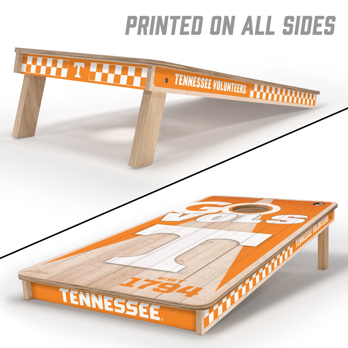NCAA Tennessee Volunteers 2' x 4' All-Wood Cornhole Set