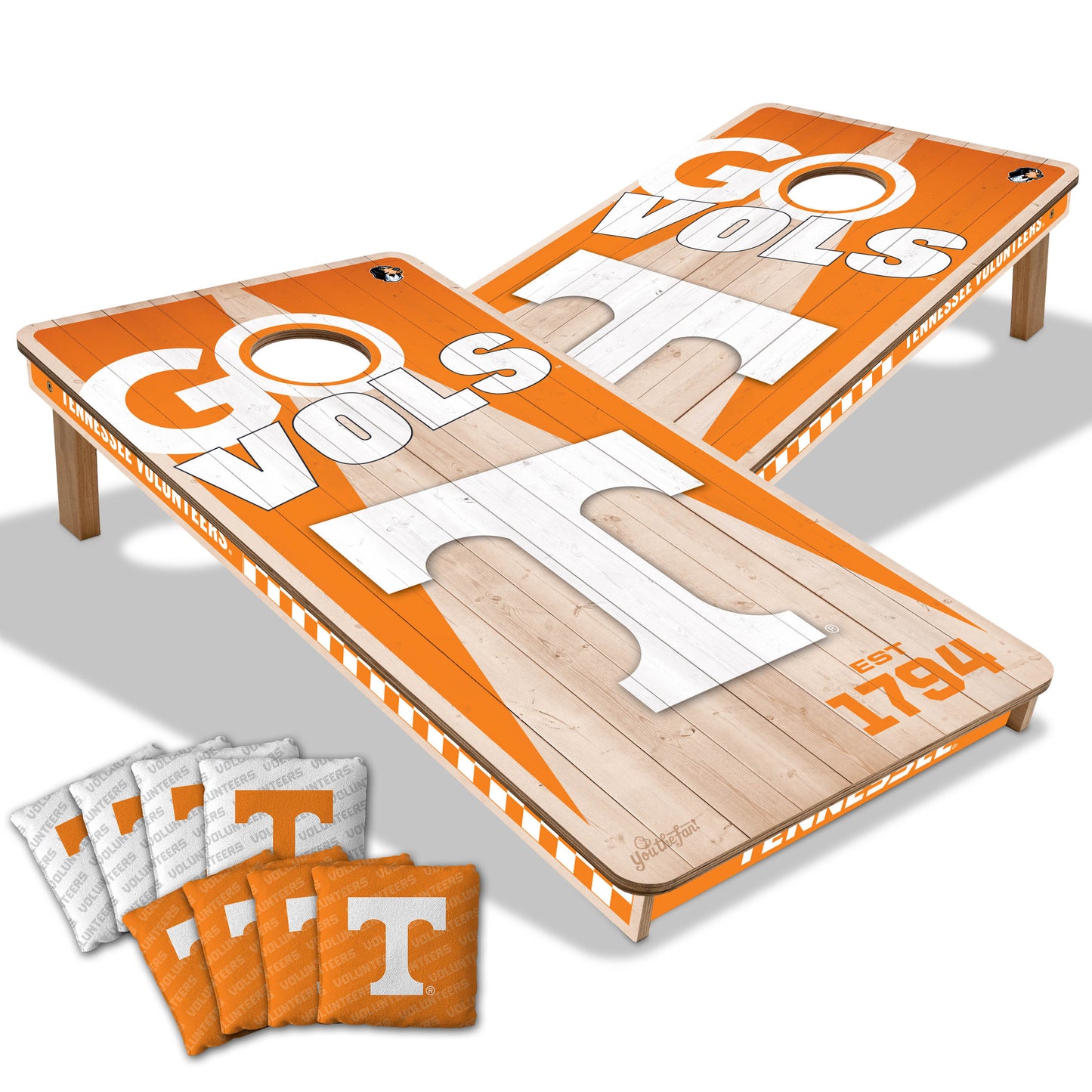 NCAA Tennessee Volunteers 2' x 4' All-Wood Cornhole Set