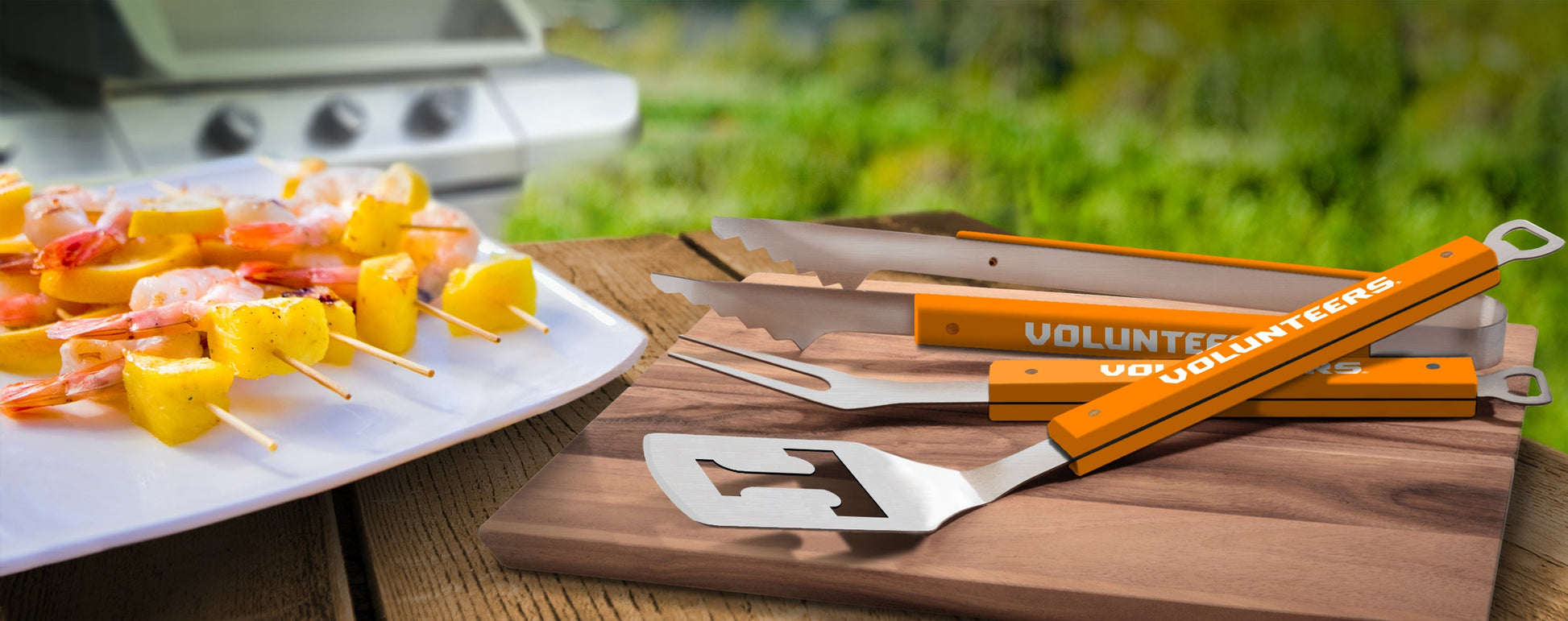 NCAA Tennessee Volunteers Spirit Series 3-Piece BBQ Set - Alt View 1