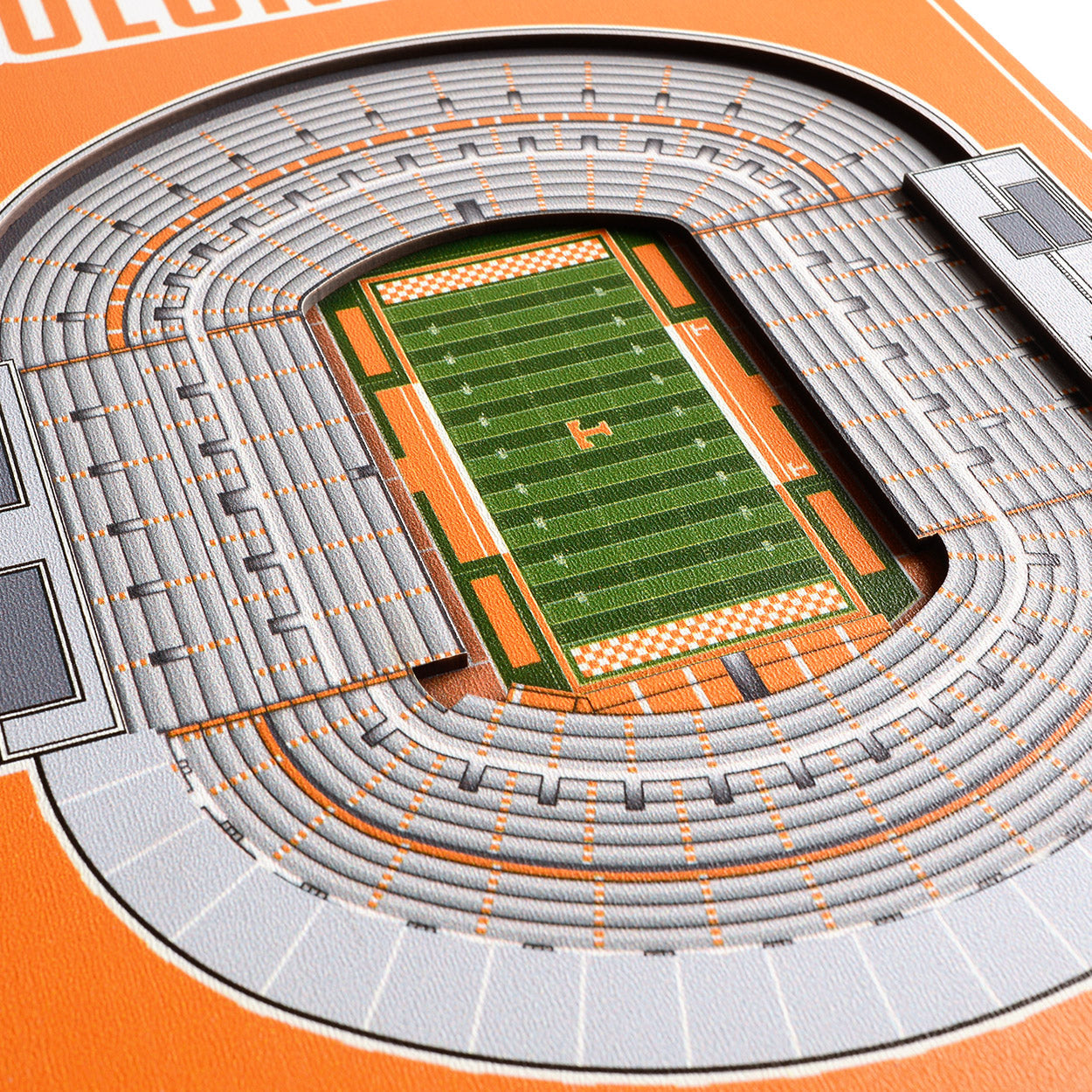 NCAA Tennessee Volunteers 3D Stadium Banner 8' X 32'