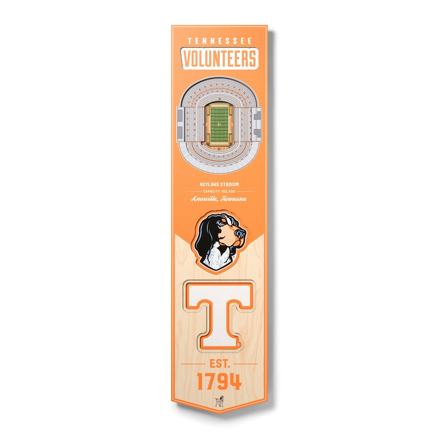 NCAA Tennessee Volunteers 3D Stadium Banner 8' X 32'