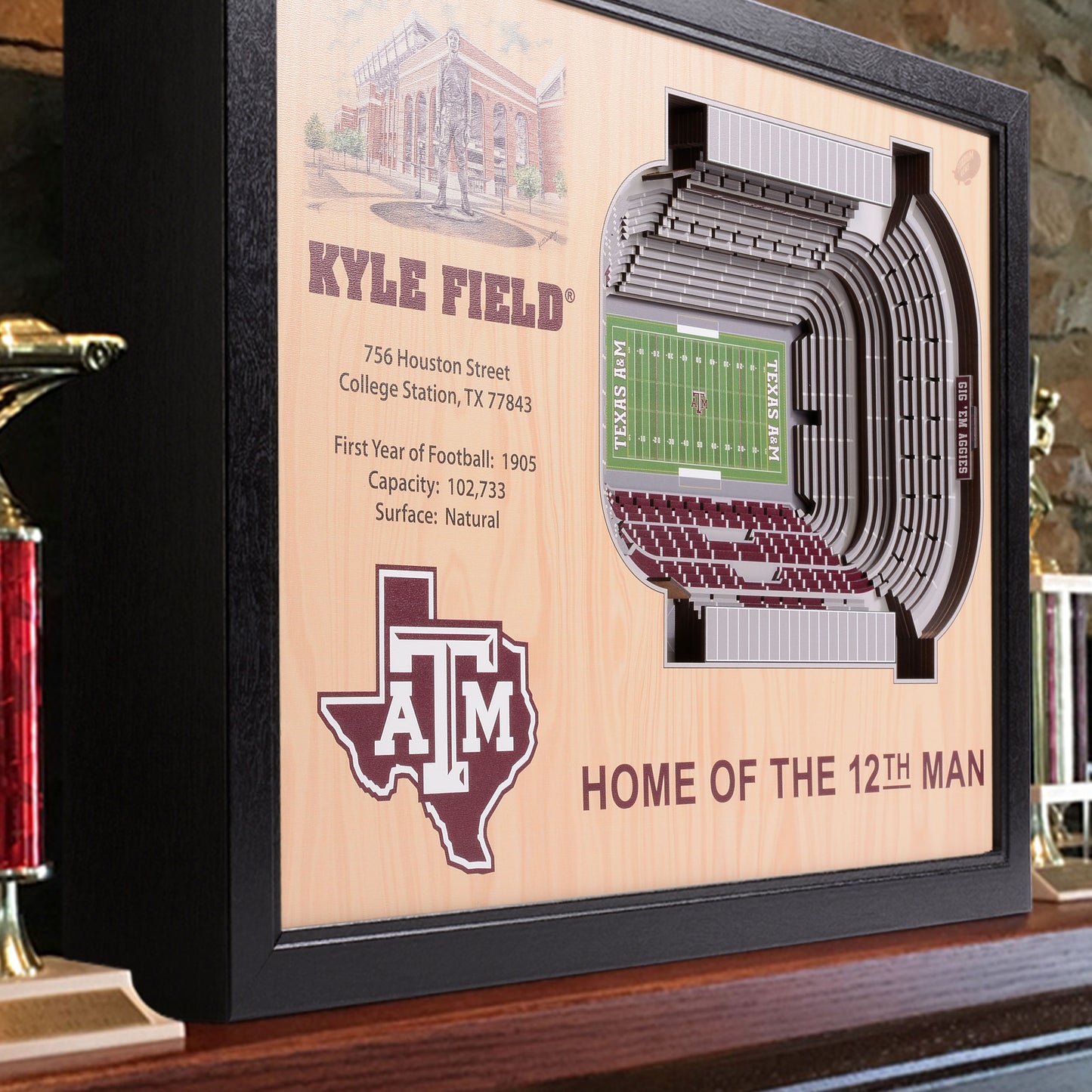 NCAA Texas A&M Aggies 25-Layer StadiumView Wallart