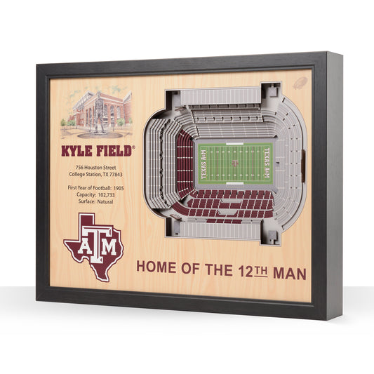 NCAA Texas A&M Aggies 25-Layer StadiumView Wallart