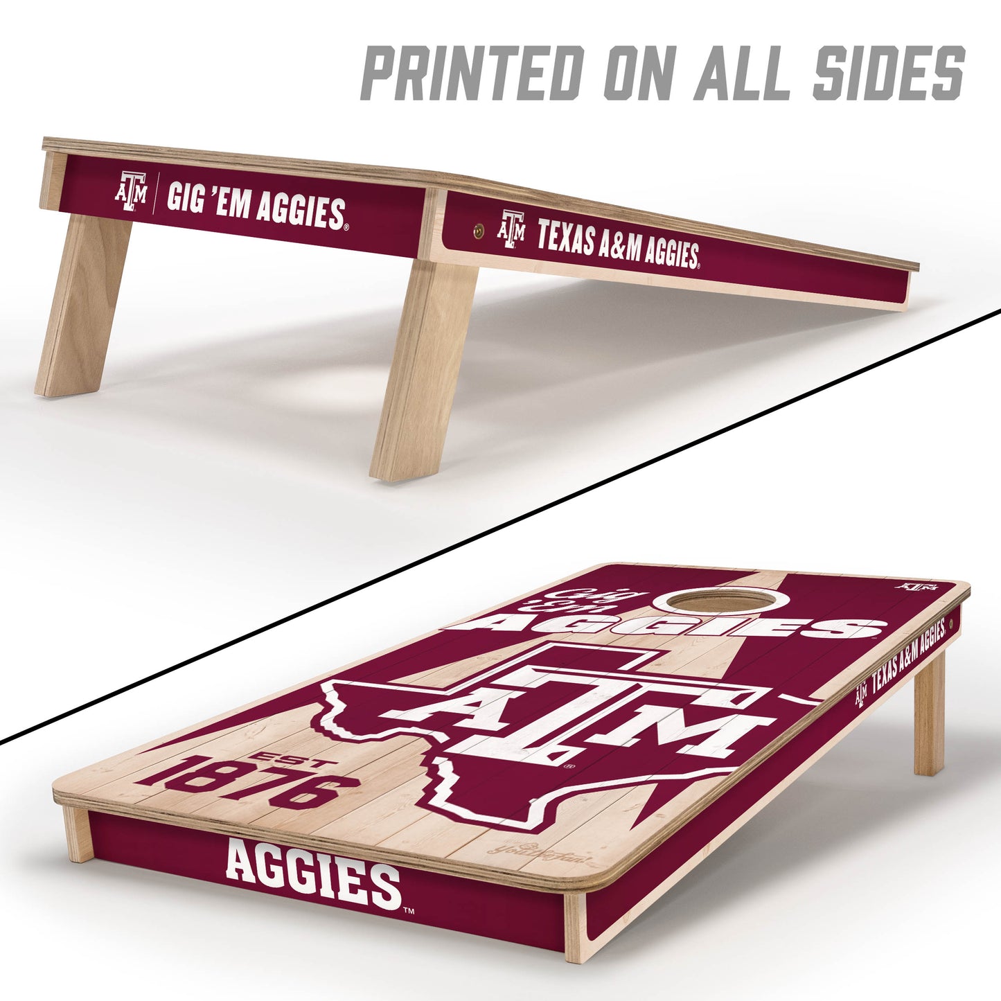 NCAA Texas A&M Aggies 2' x 4' All-Wood Cornhole Set