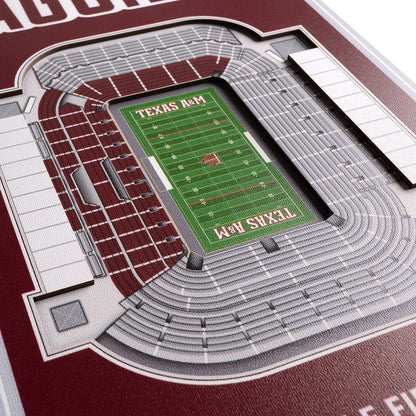 NCAA Texas A&M Aggies 3D Stadium Banner 8' X 32'