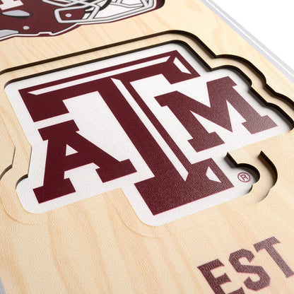 NCAA Texas A&M Aggies 3D Stadium Banner 8' X 32'
