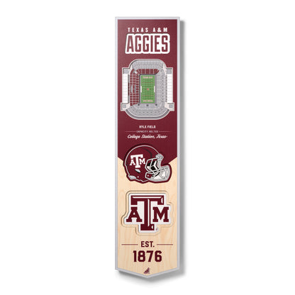 NCAA Texas A&M Aggies 3D Stadium Banner 8' X 32'