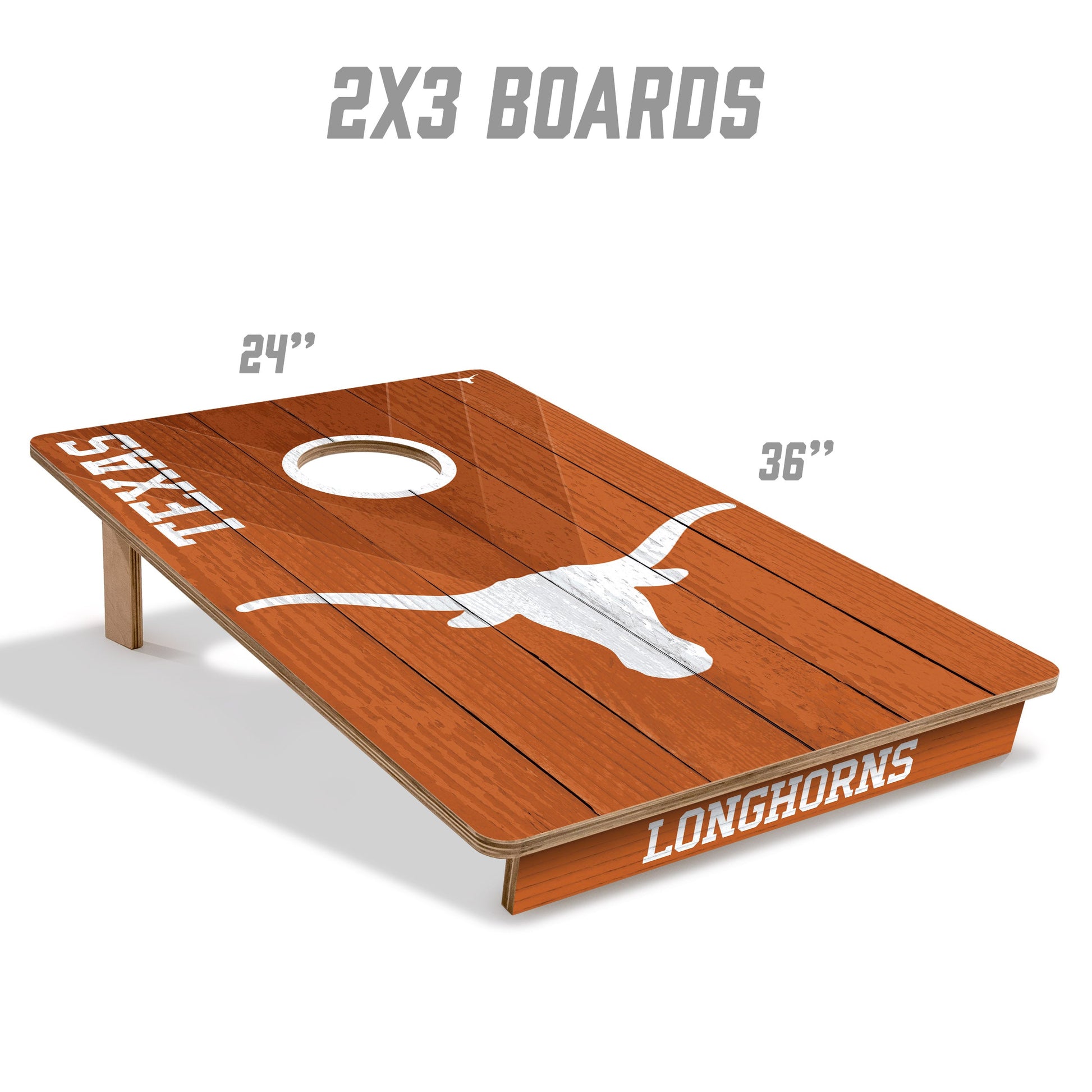 NCAA Texas Longhorns 2' X 3' All-Wood Cornhole Set - Alt 4