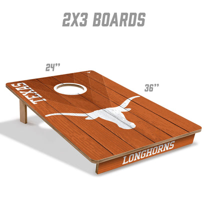 NCAA Texas Longhorns 2' X 3' All-Wood Cornhole Set - Alt 4