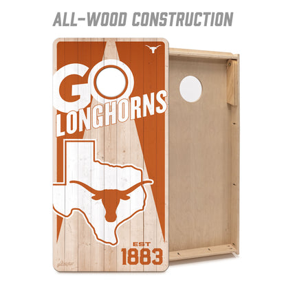 NCAA Texas Longhorns 2' x 4' All-Wood Cornhole Set
