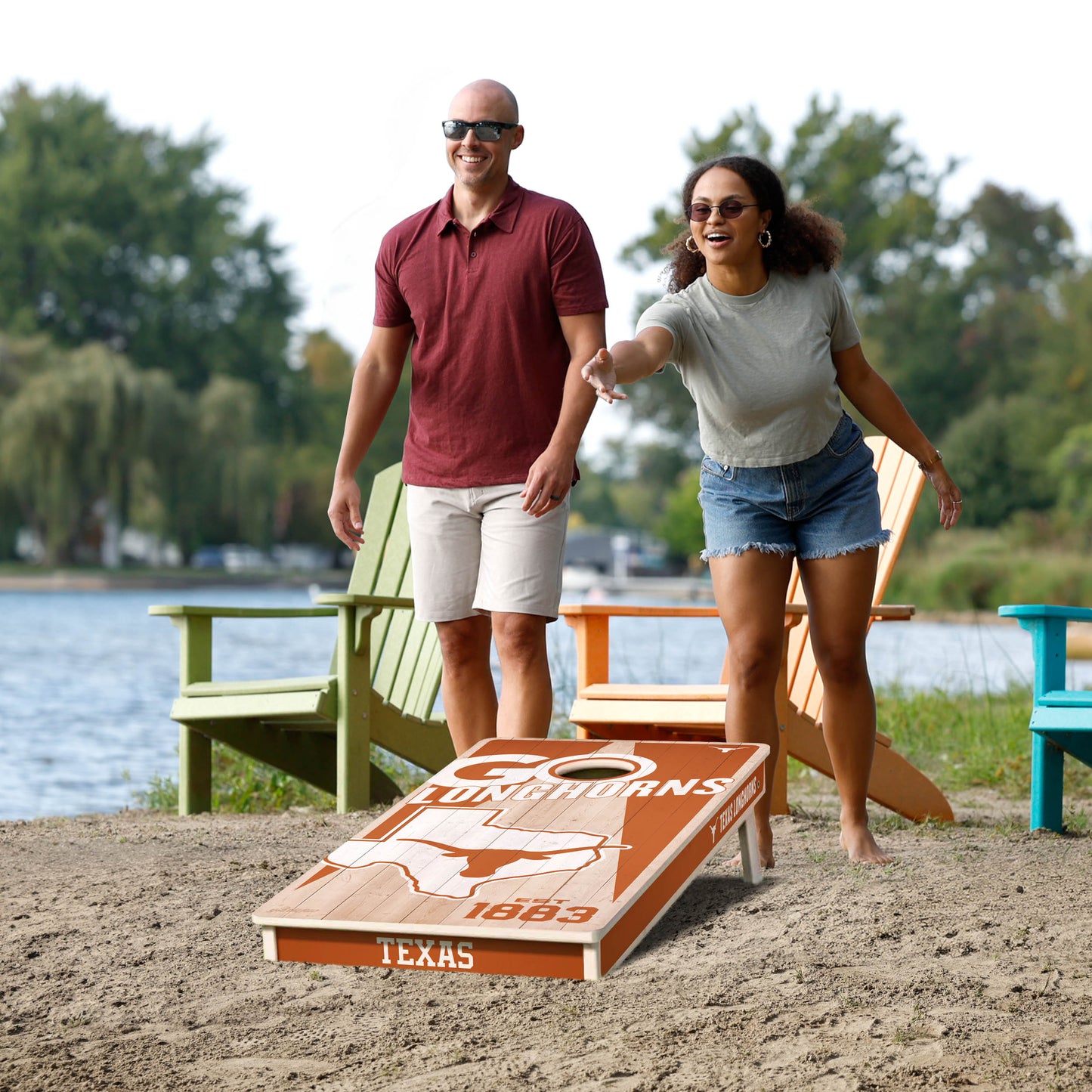 NCAA Texas Longhorns 2' x 4' All-Wood Cornhole Set