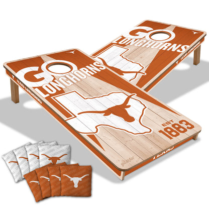 NCAA Texas Longhorns 2' x 4' All-Wood Cornhole Set