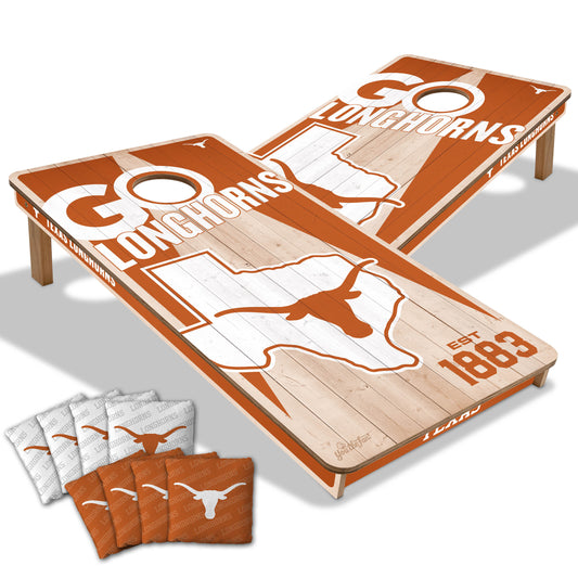 NCAA Texas Longhorns 2' x 4' All-Wood Cornhole Set