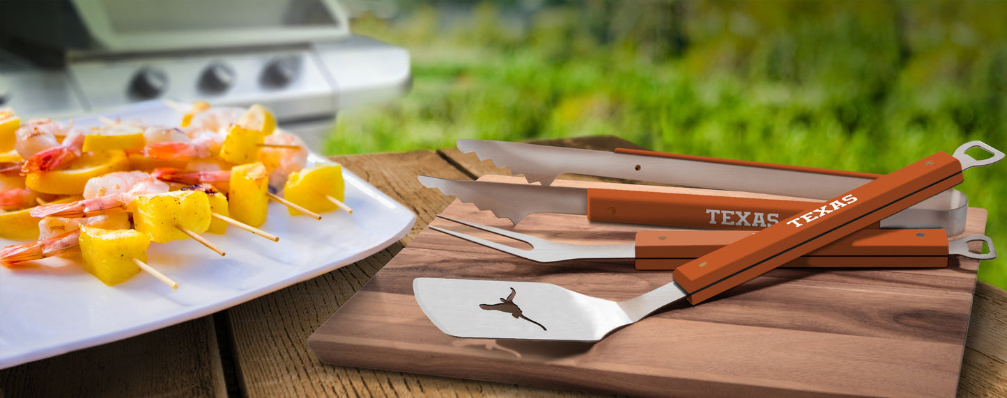 NCAA Texas Longhorns Spirit Series 3-Piece BBQ Set - Alt View 1