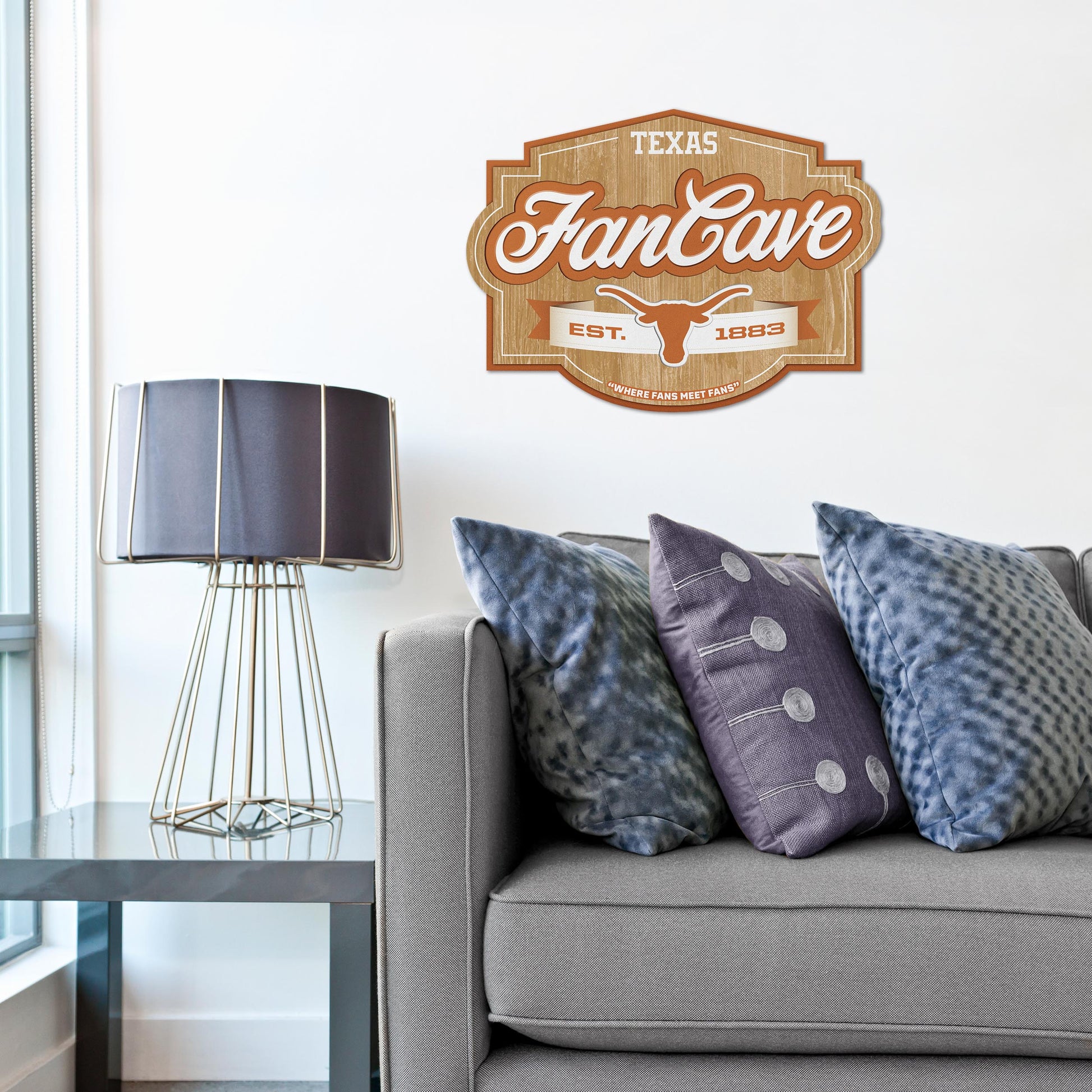 Texas Longhorns Fan Cave Sign Alt 1