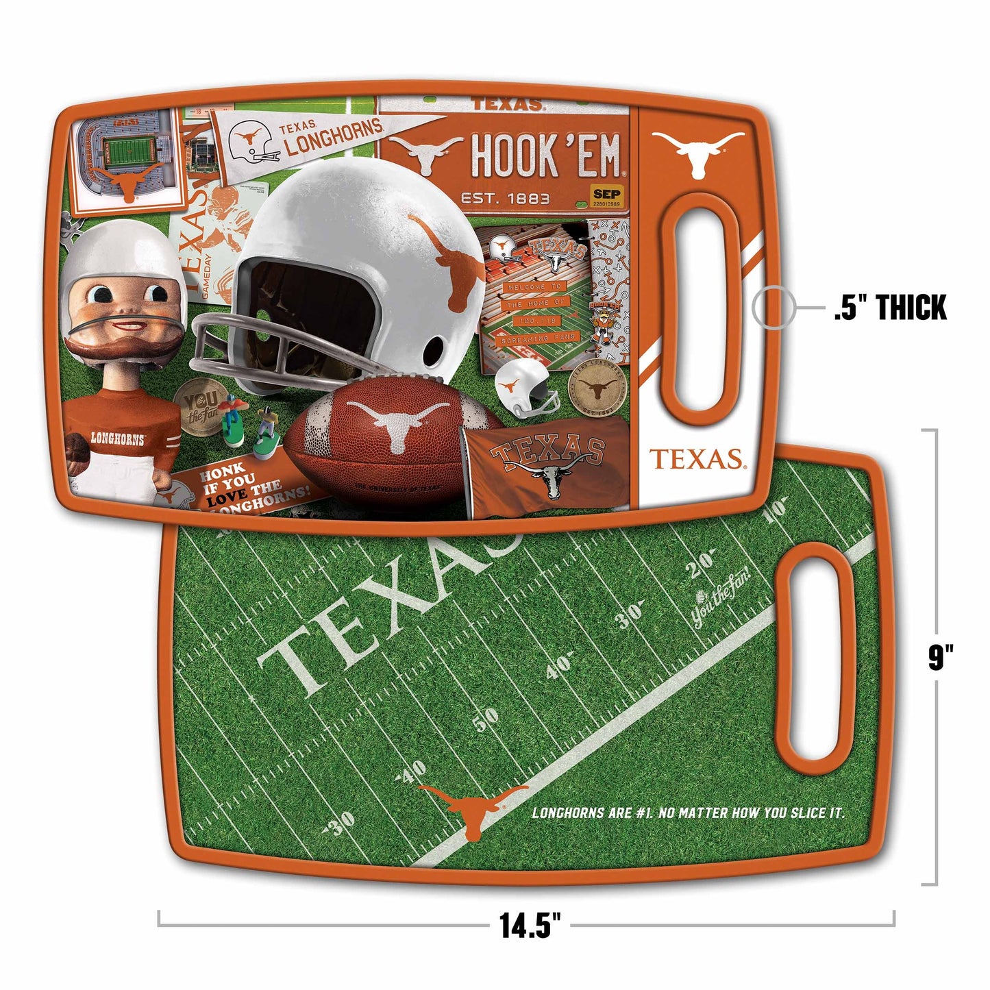 Texas Longhorns Retro Series Cutting Board Alt 1