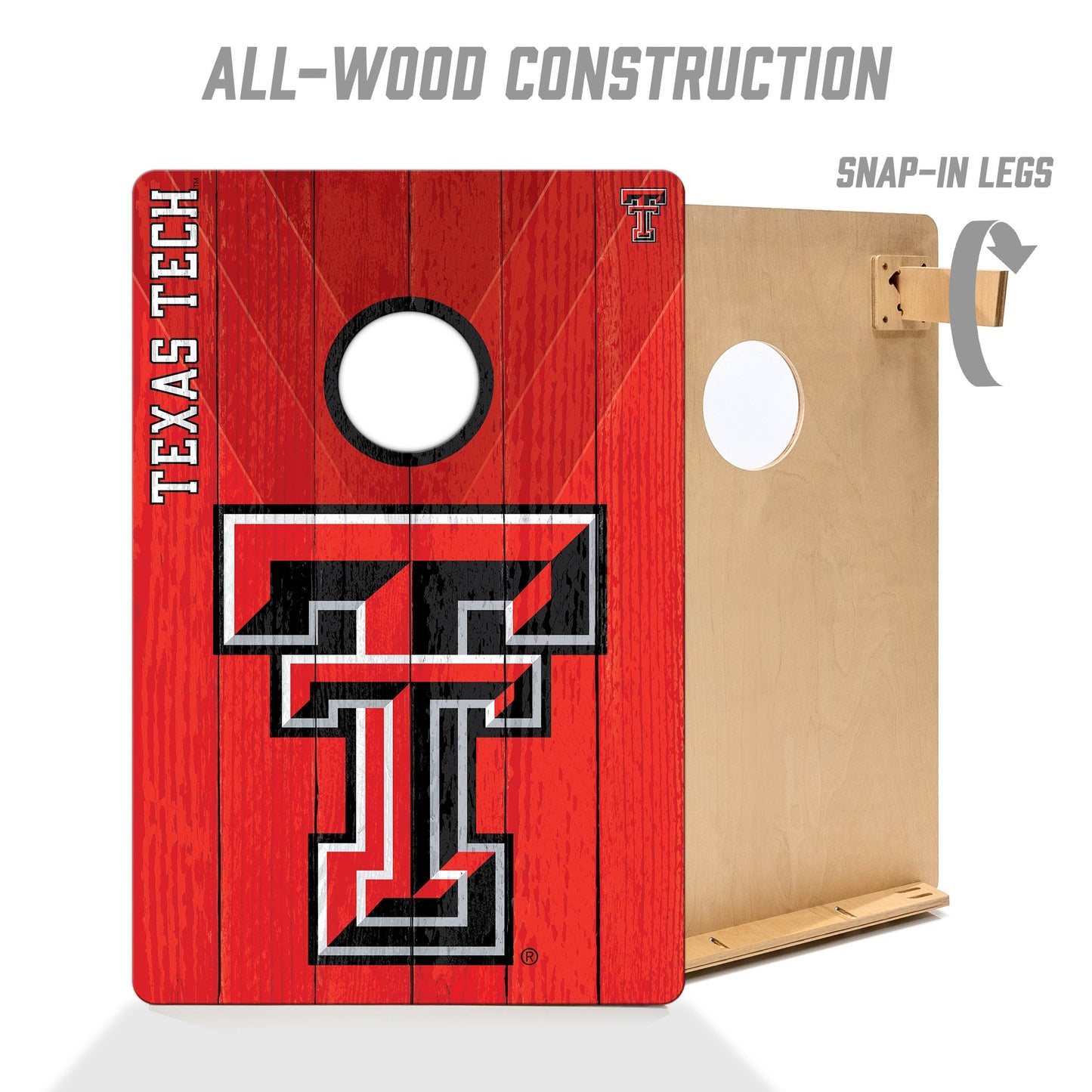 NCAA Texas Tech Red Raiders 2' X 3' All-Wood Cornhole Set - Alt 2