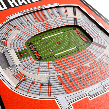 NCAA Texas Tech Red Raiders 3D Stadium Banner 8' X 32'