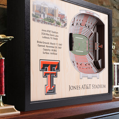 NCAA Texas Tech Red Raiders 25-Layer StadiumView Wallart