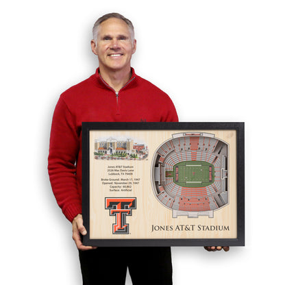 NCAA Texas Tech Red Raiders 25-Layer StadiumView Wallart