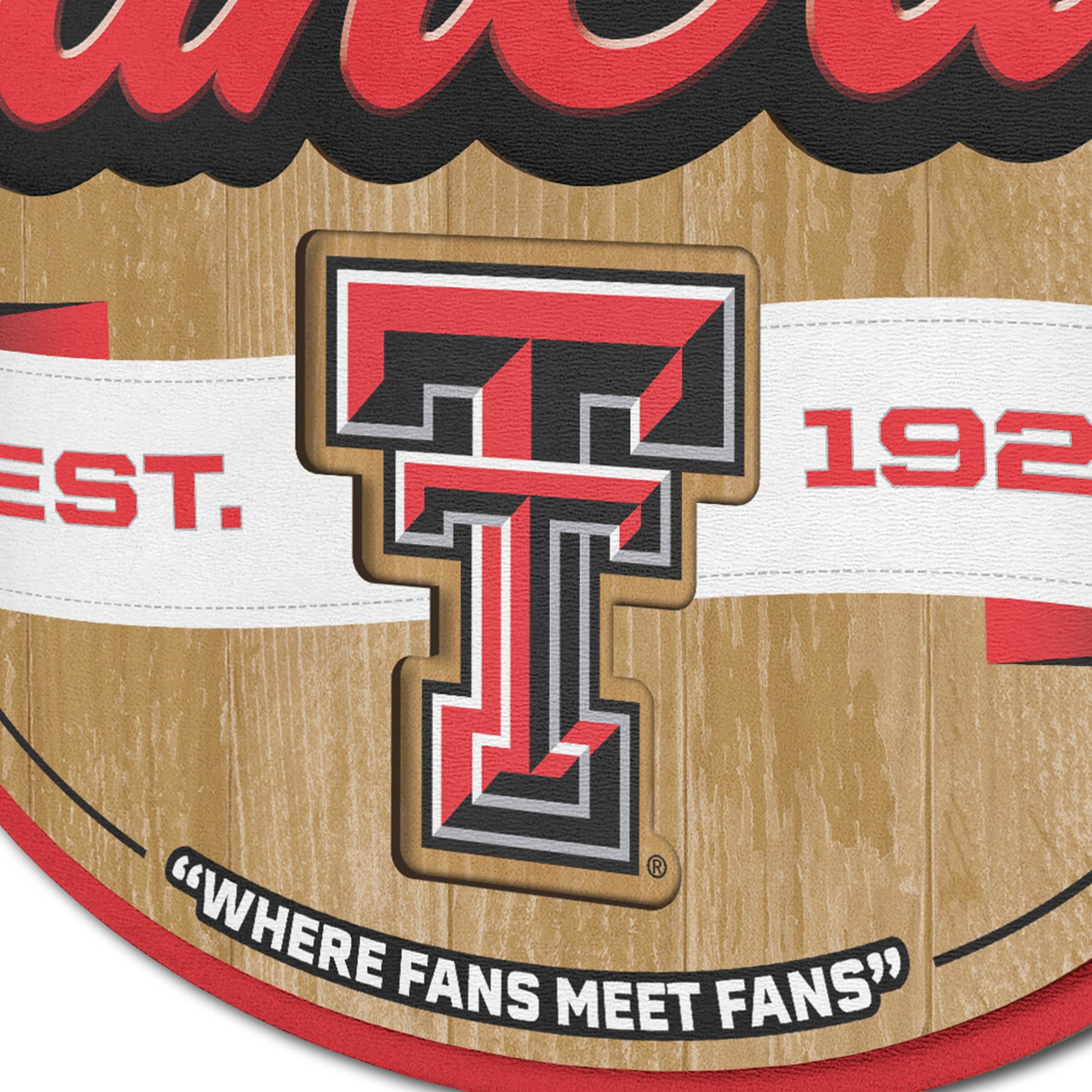 Texas Tech Red Raiders Fan Cave Sign Alt 3