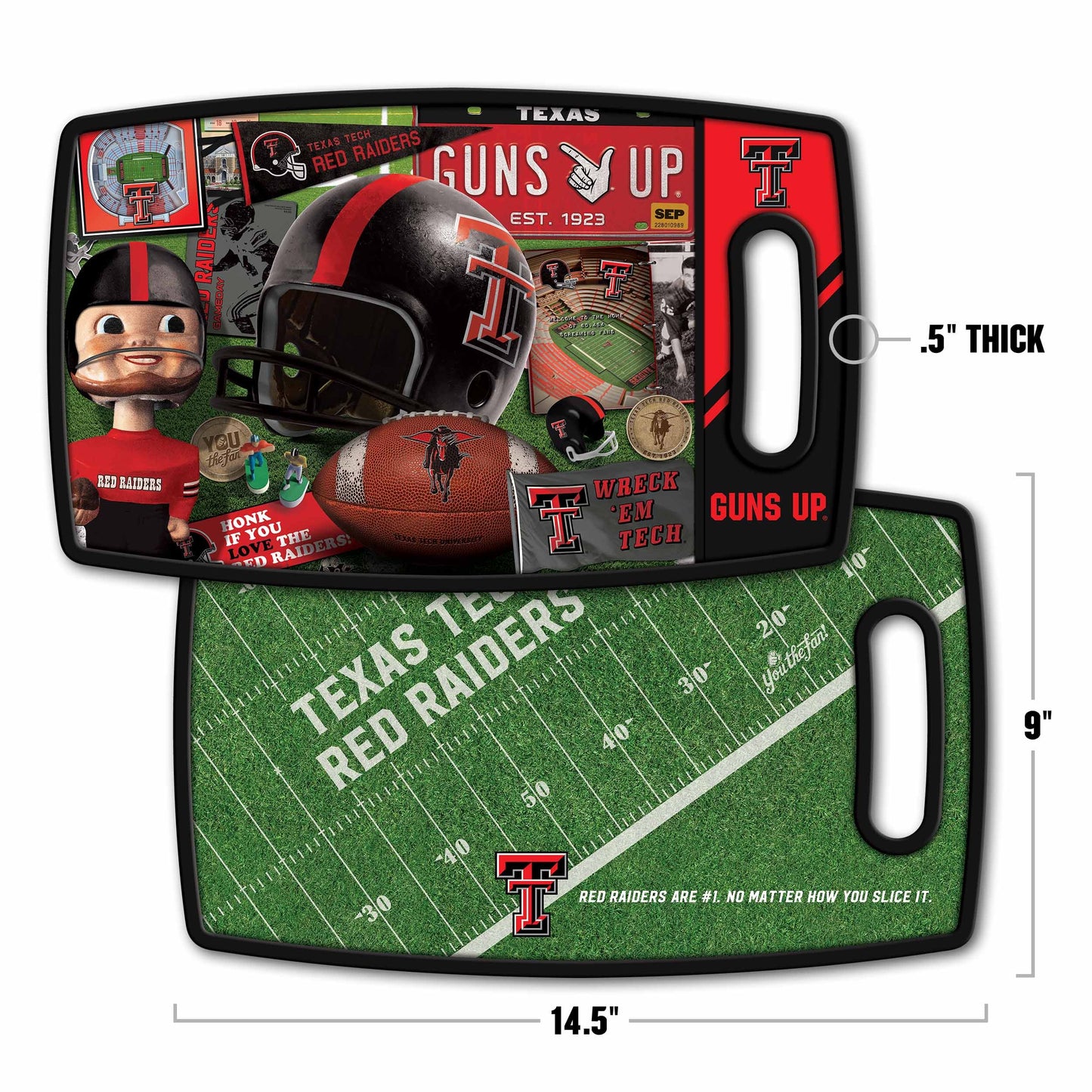 Texas Tech Red Raiders Retro Series Cutting Board Alt 1