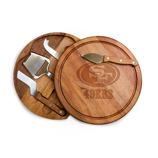 San Francisco 49ers - Acacia Circo Cheese Cutting Board & Tools Set