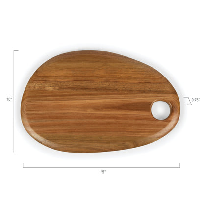 Washington & Lee Generals - Pebble Shaped Acacia Serving Board 15" x 10"