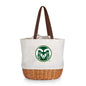 Colorado State Rams - Coronado Canvas and Willow Basket Tote