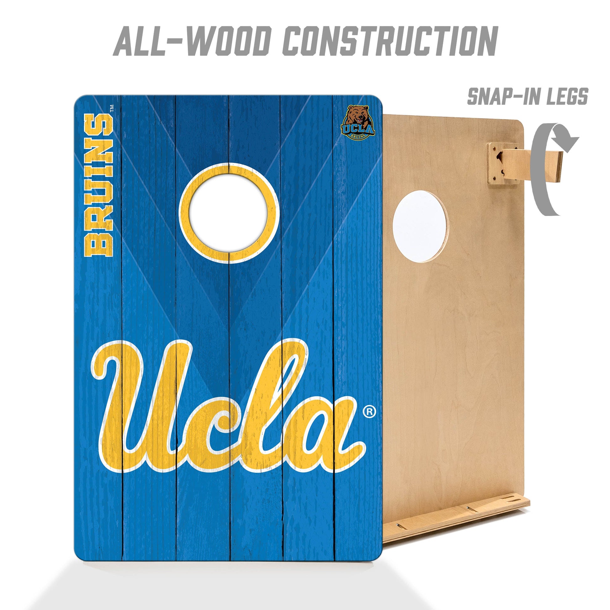 NCAA UCLA Bruins 2' X 3' All-Wood Cornhole Set - Alt 2