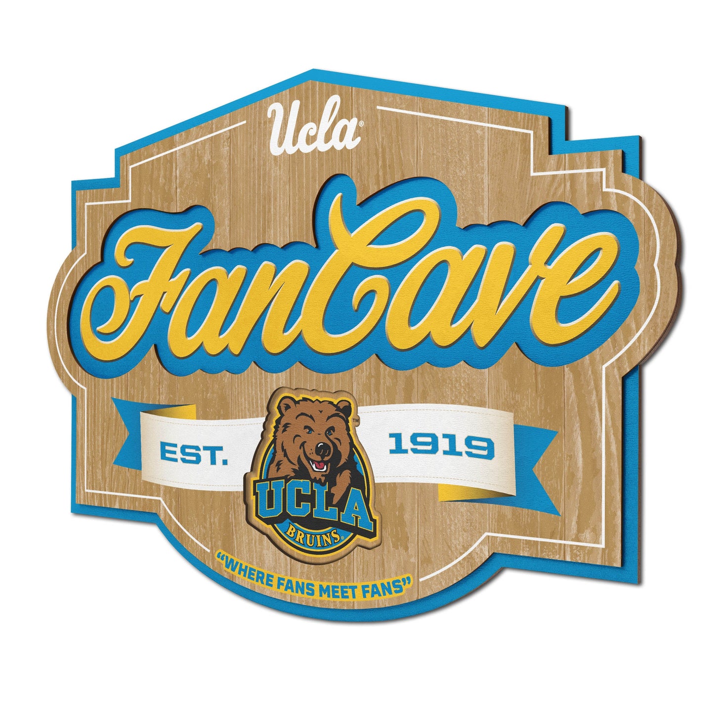 UCLA Bruins Fan Cave Sign
