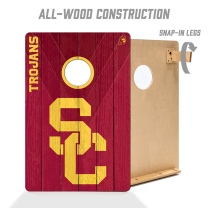 NCAA USC Trojans 2' X 3' All-Wood Cornhole Set - Alt 2