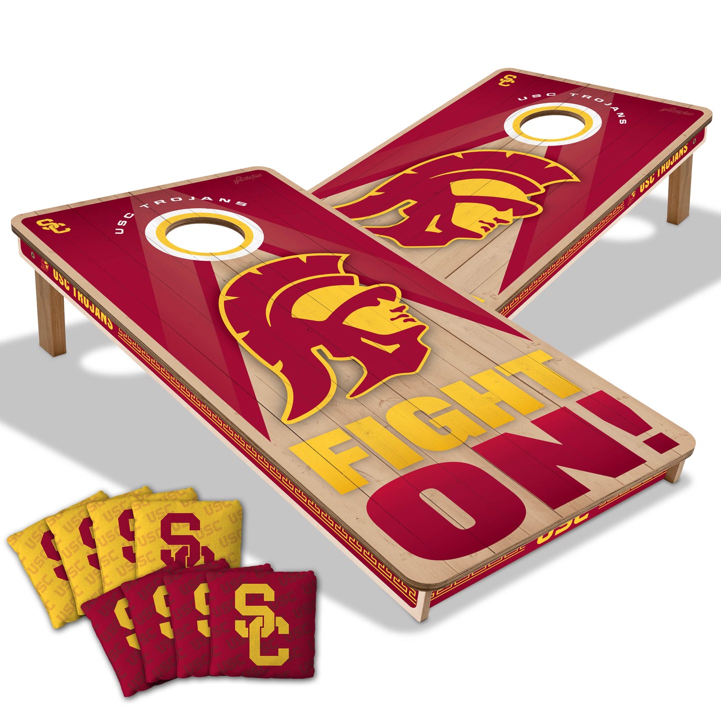NCAA USC Trojans 2' x 4' Slogan Series Cornhole