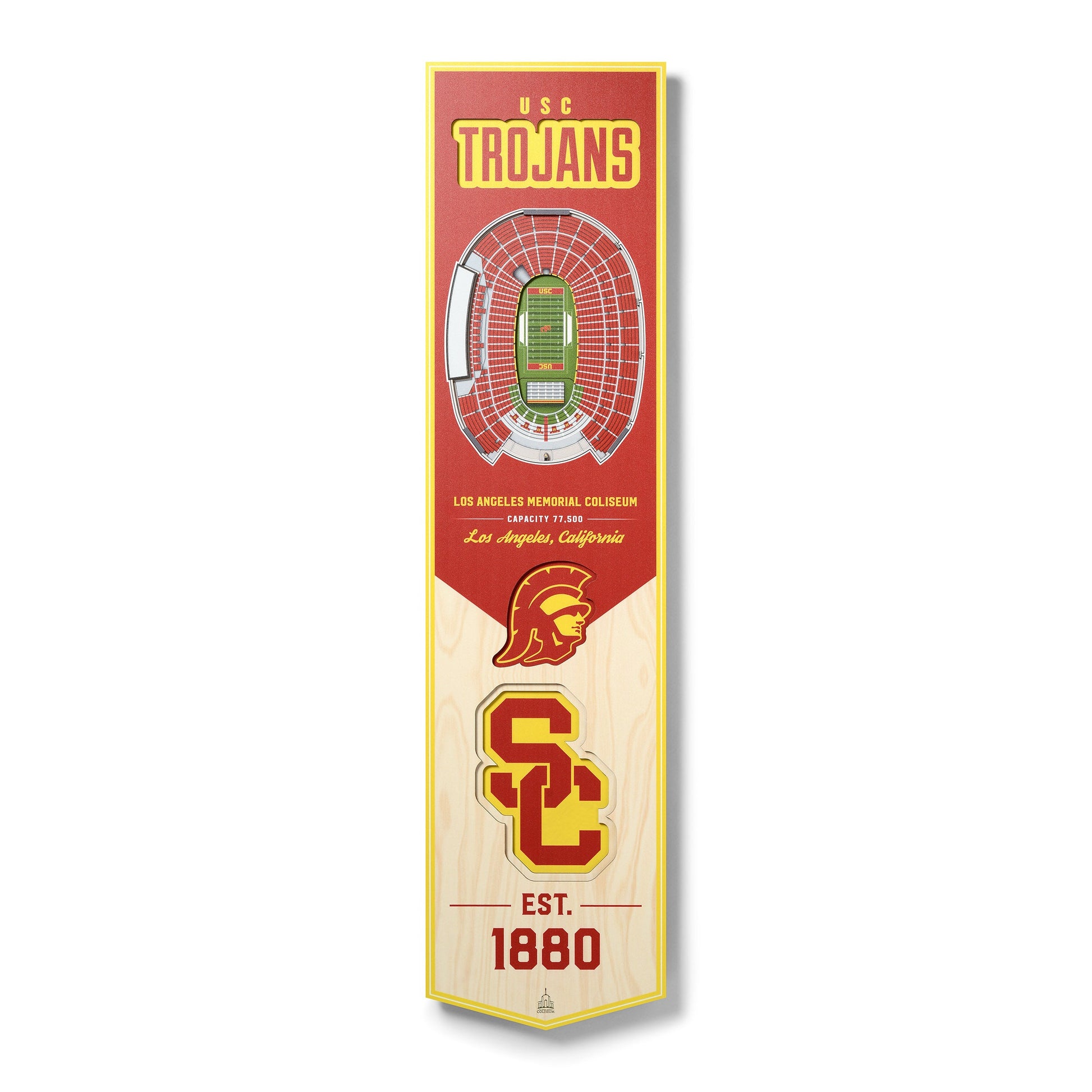 NCAA USC Trojans 3D Stadium Banner 8' X 32'