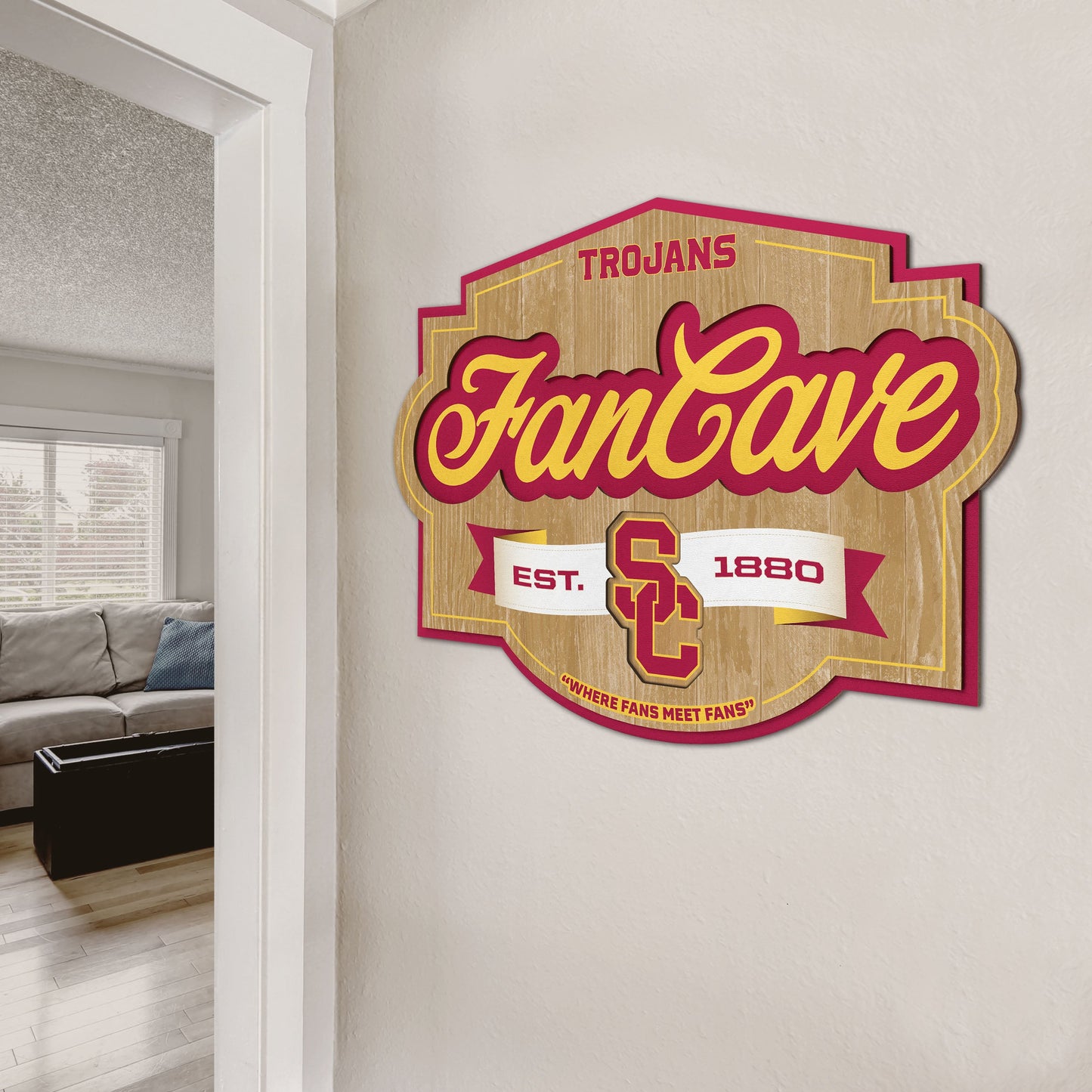 USC Trojans Fan Cave Sign Alt 2
