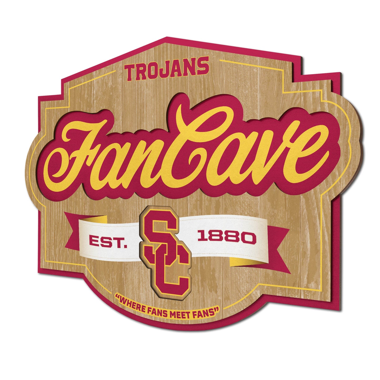 USC Trojans Fan Cave Sign