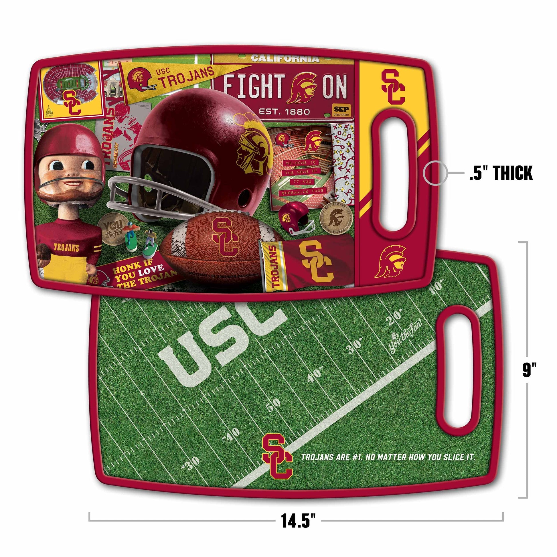 USC Trojans Retro Series Cutting Board Alt 1