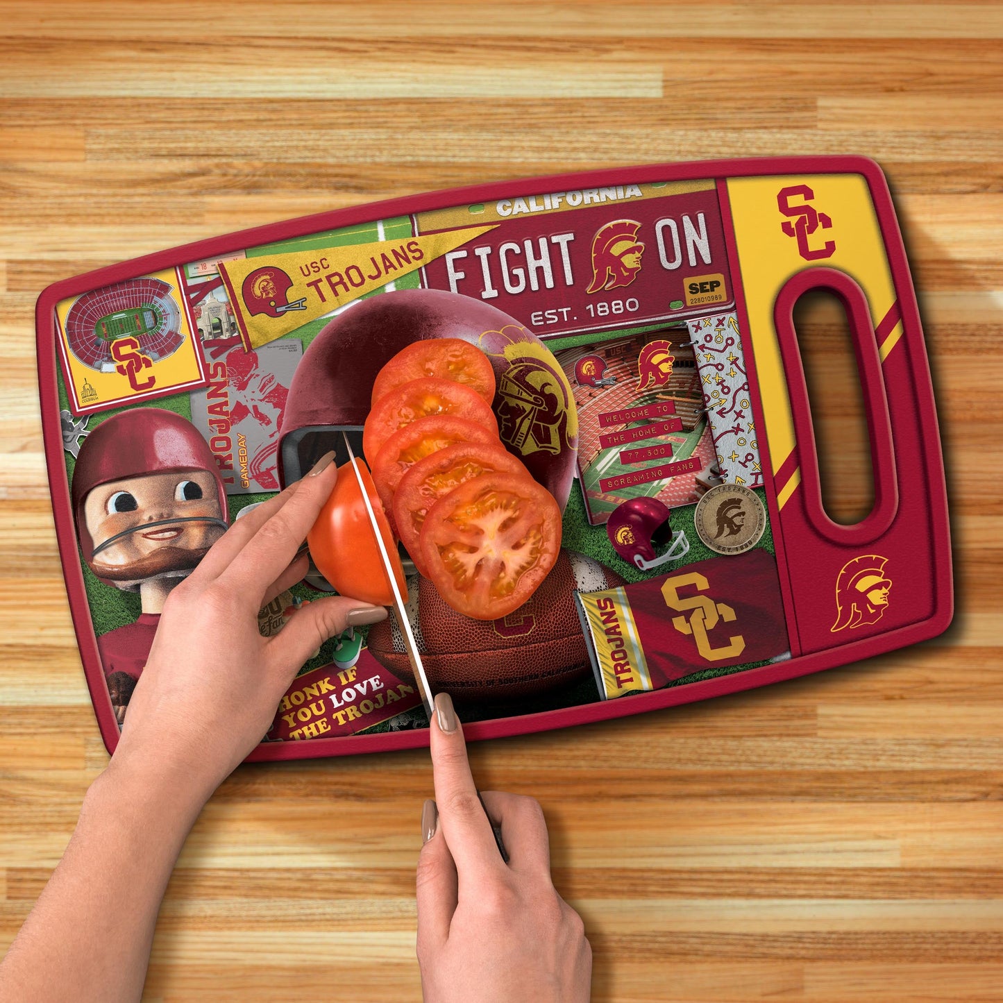 USC Trojans Retro Series Cutting Board Alt 3