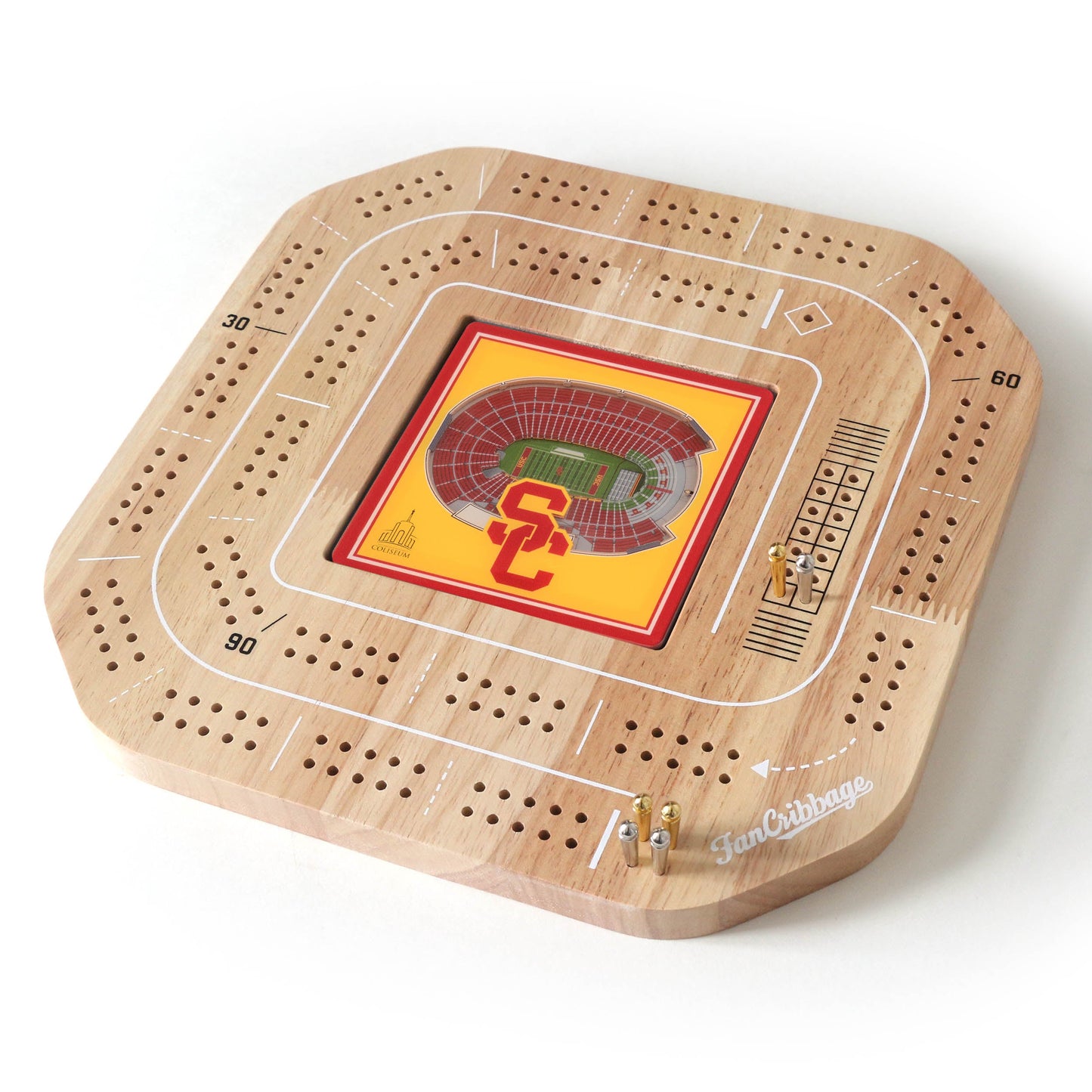 NCAA USC Trojans StadiumView Cribbage