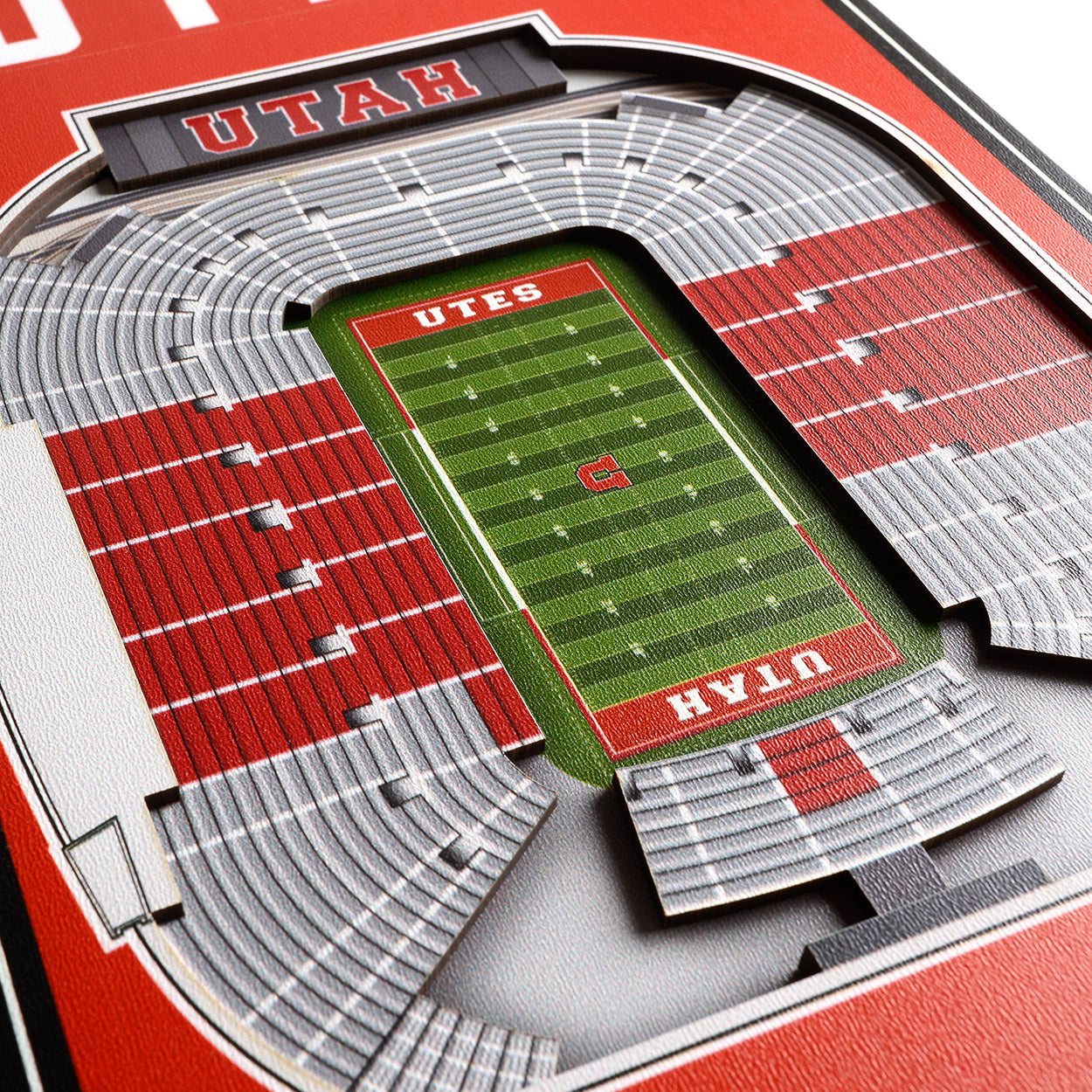 NCAA Utah Utes 3D Stadium Banner 8' X 32'