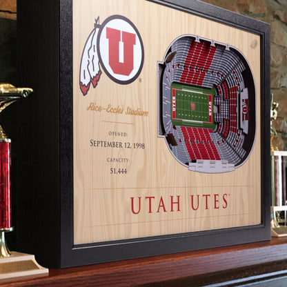 NCAA Utah Utes 25-Layer StadiumView Wallart